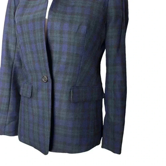 J. Crew Women's Blackwatch Tartan Plaid Wool Regent
Jacket Blazer size 4 - Picture 4 of 8
